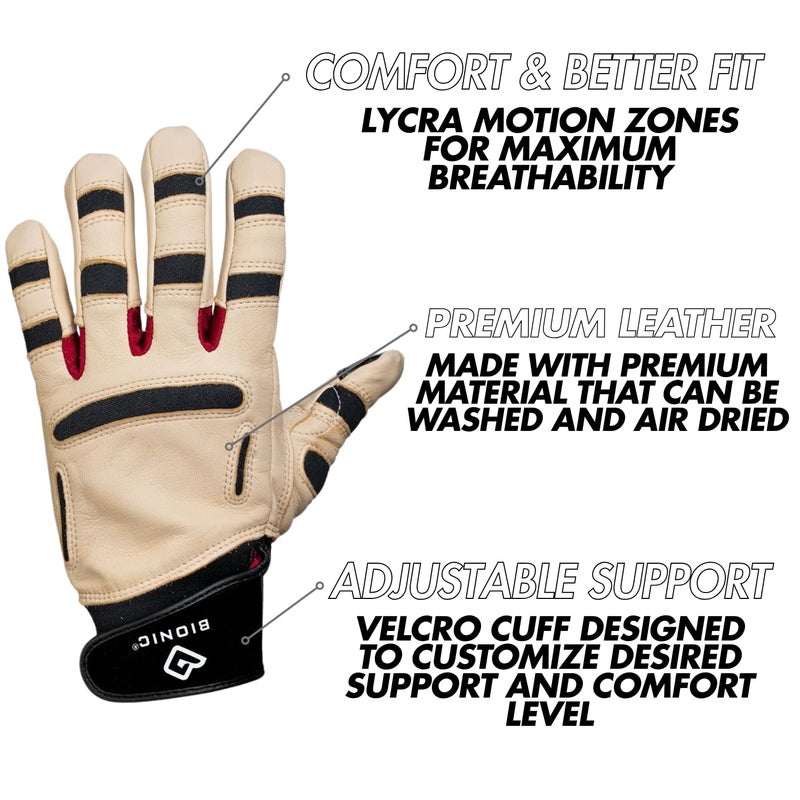 Bionic Women's ReliefGrip Gardening Premium Leather Gloves (Large) - Image 2